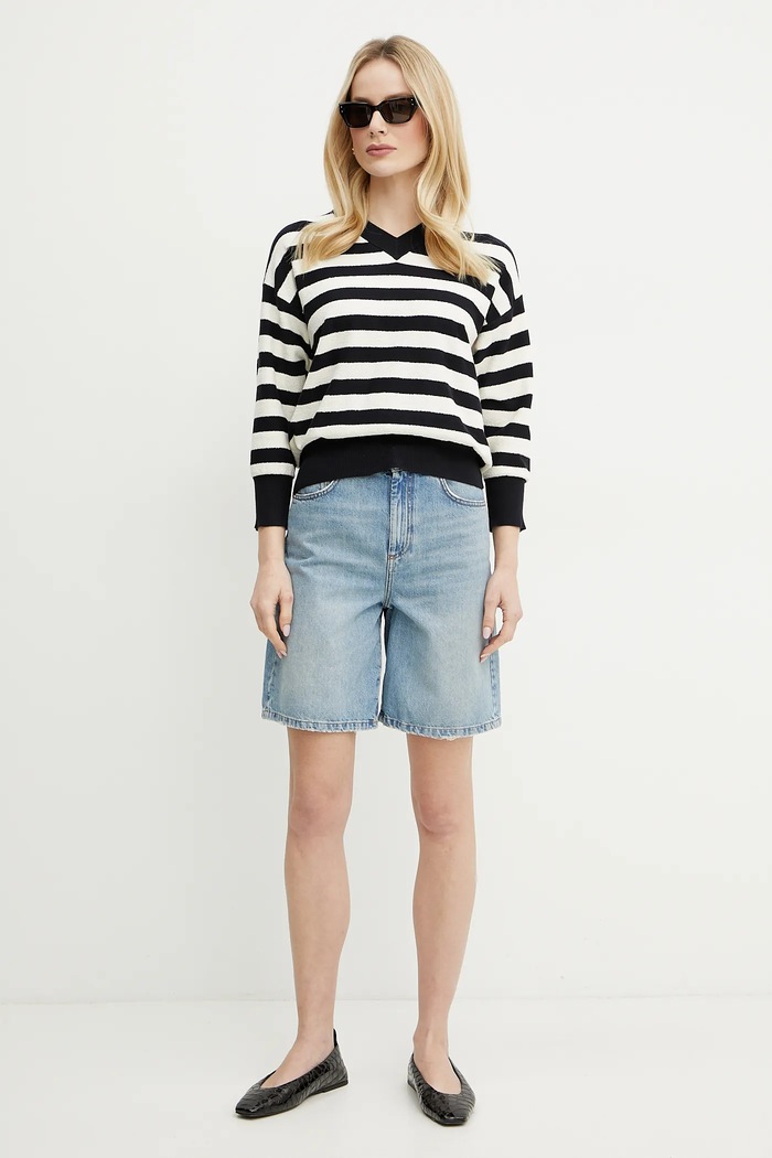 Pulover Marella SOLDINO 2513361064 mornarsko plava SS25