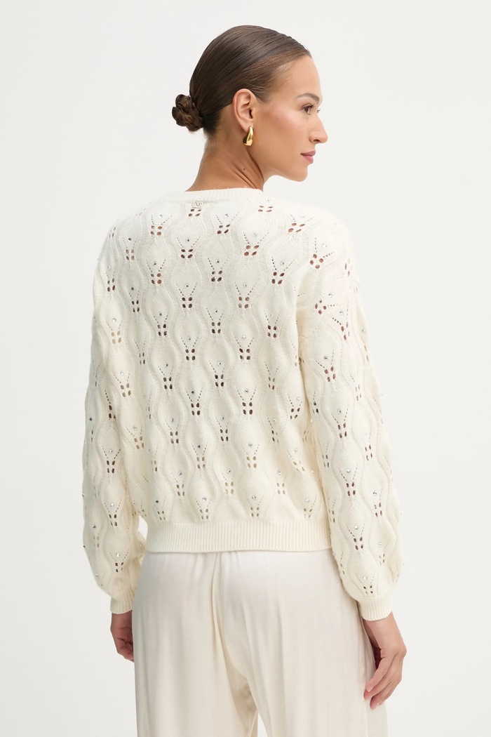 Odzież Marciano by Guess sweter z domieszką wełny ALDA 5RGR15.5856Z beżowy