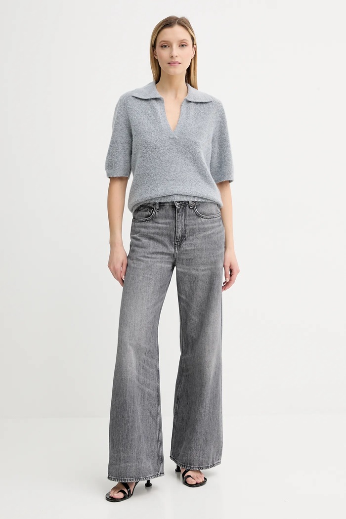 Gestuz Pulover de lână 10910035 gri AW25