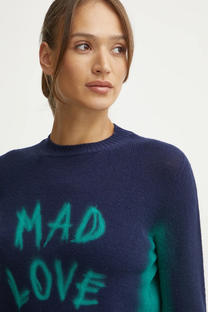 MAX&Co. maglione in misto lana blu navy 2518361021200