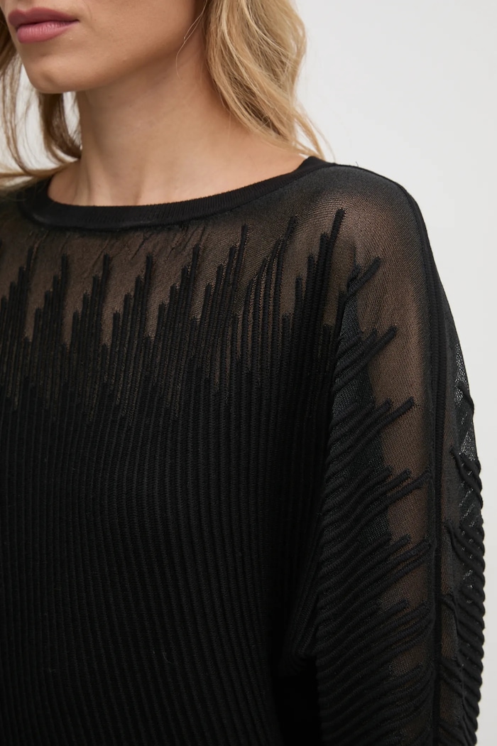 Πουλόβερ Dkny P4JSAT74 μαύρο