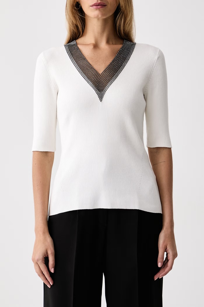 DKNY sweter damski z wiskozy beżowy P4JSAT69