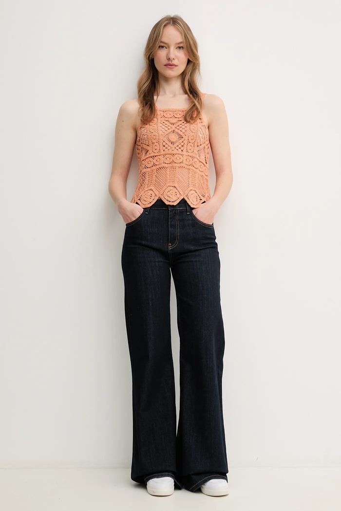 Top Pepe Jeans OLIVE PL702291 oranžová SS25
