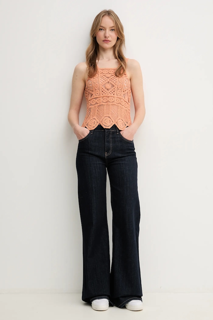 Top Pepe Jeans OLIVE PL702291 oranžová SS25