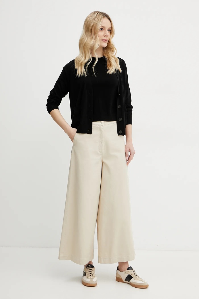 Vlnený kardigán Weekend Max Mara 2515381011600 čierna SS25