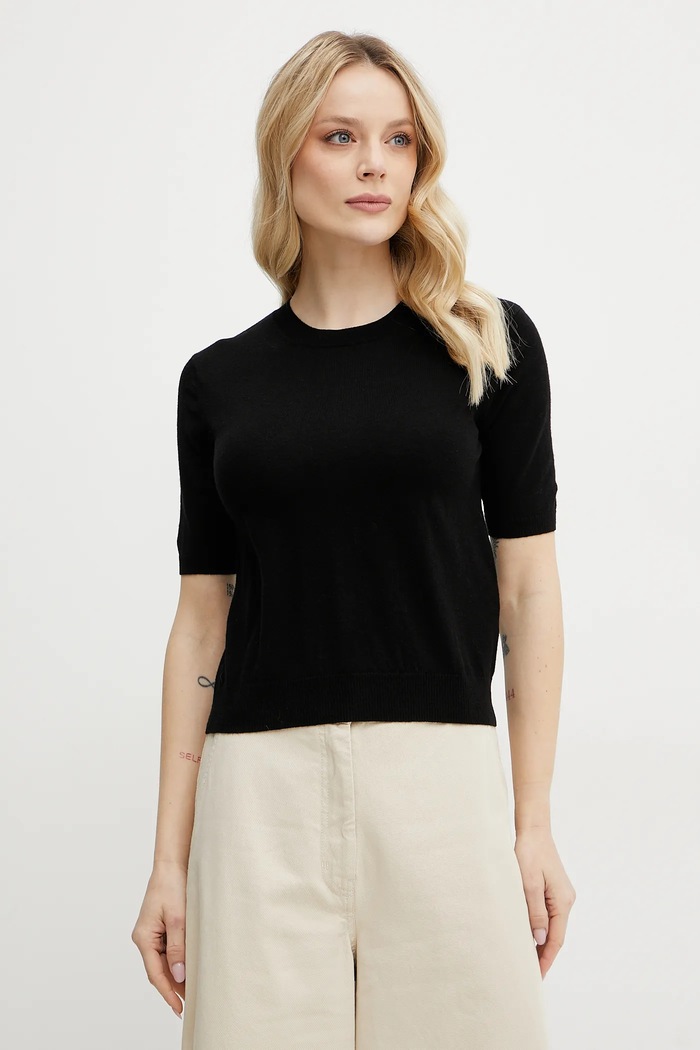 Vlnený kardigán Weekend Max Mara čierna 2515381011600