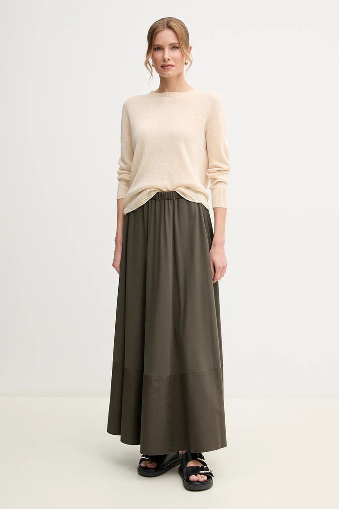 Weekend Max Mara Sweter lniany 2515361052600 beżowy SS25