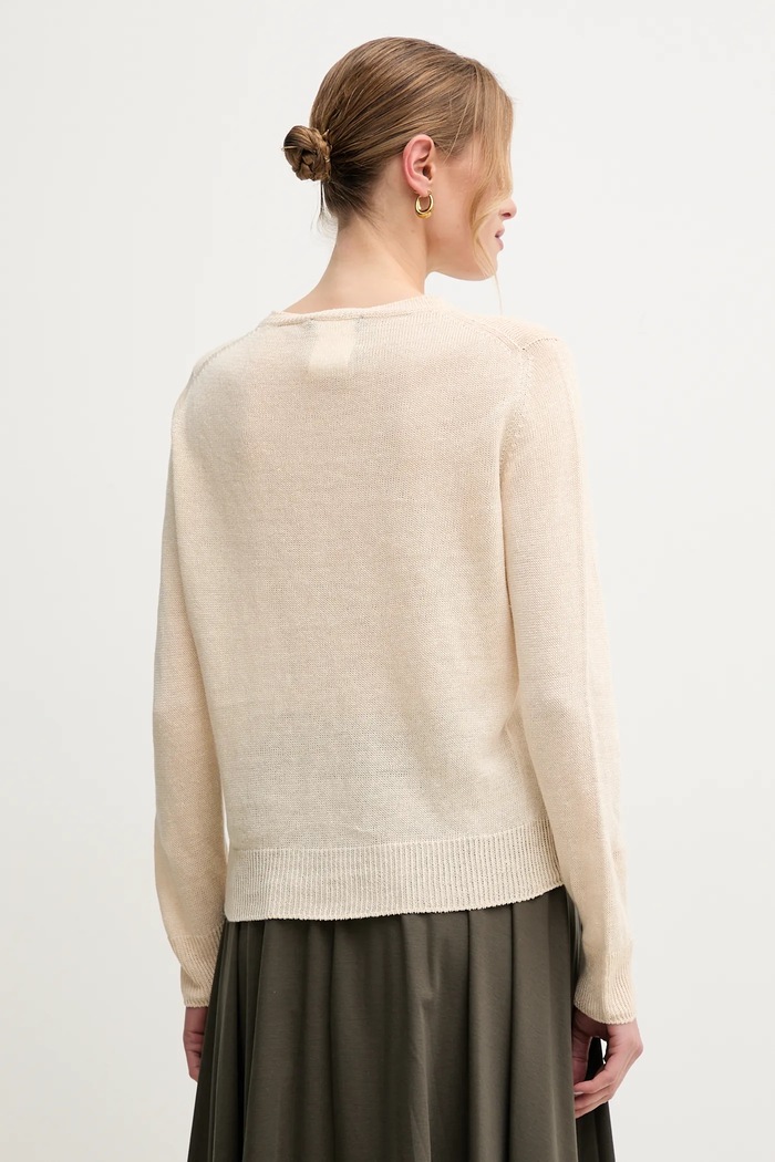 Odzież Weekend Max Mara Sweter lniany 2515361052600 beżowy