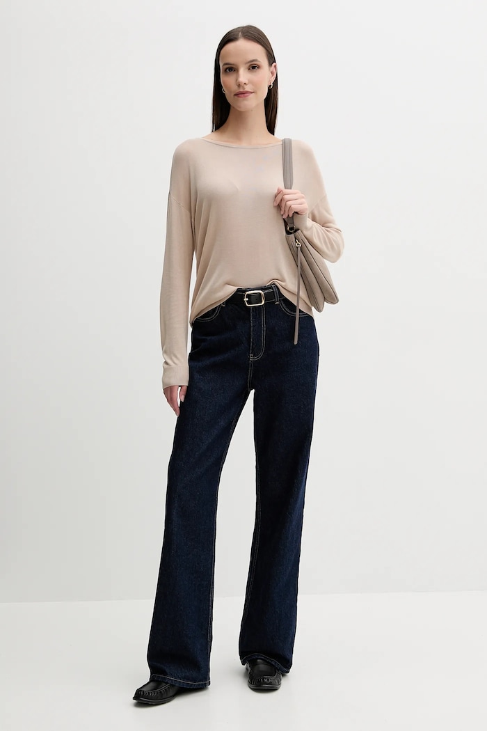 Sveter United Colors of Benetton 103VD10AV béžová AW25