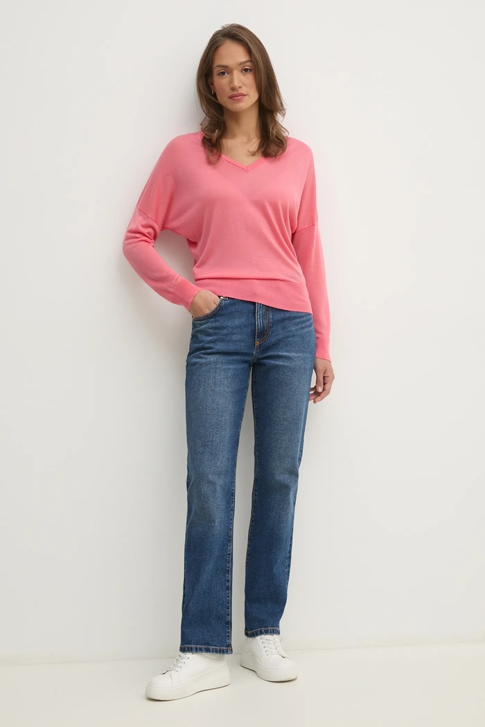 Пуловер United Colors of Benetton 103VD402R розов SS25