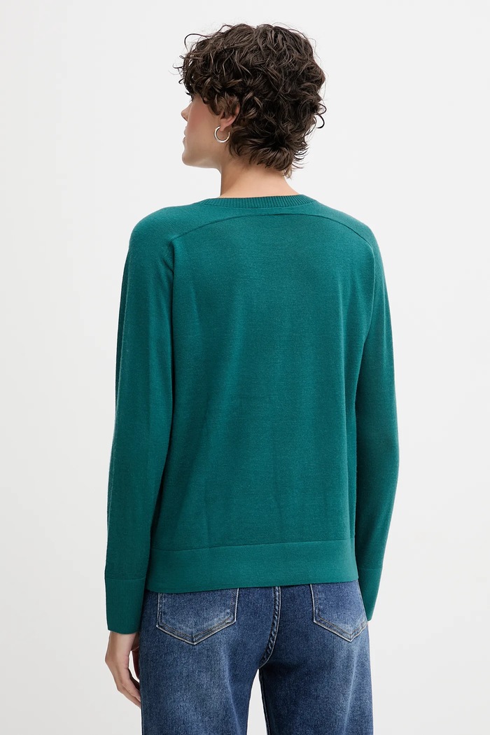 Oblečenie Vlnený sveter United Colors of Benetton 11AHD10CV tyrkysová