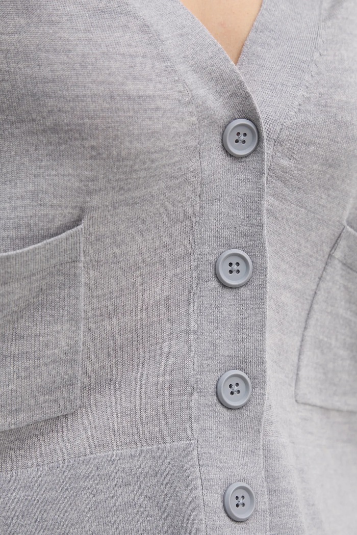 United Colors of Benetton cardigan din lana 11AHD604R gri