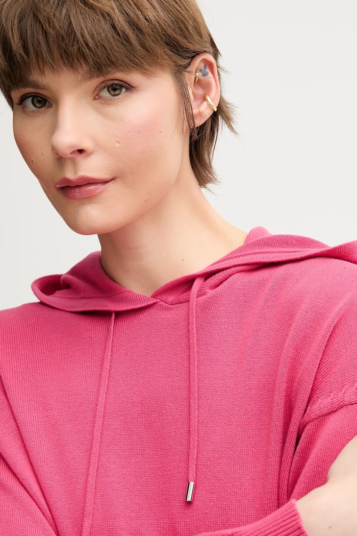 Pamučni pulover United Colors of Benetton roza 1294D203T
