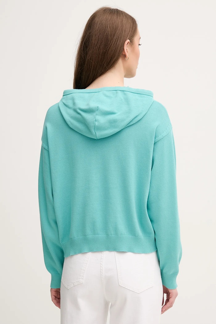Odzież United Colors of Benetton sweter bawełniany 1294D203T turkusowy