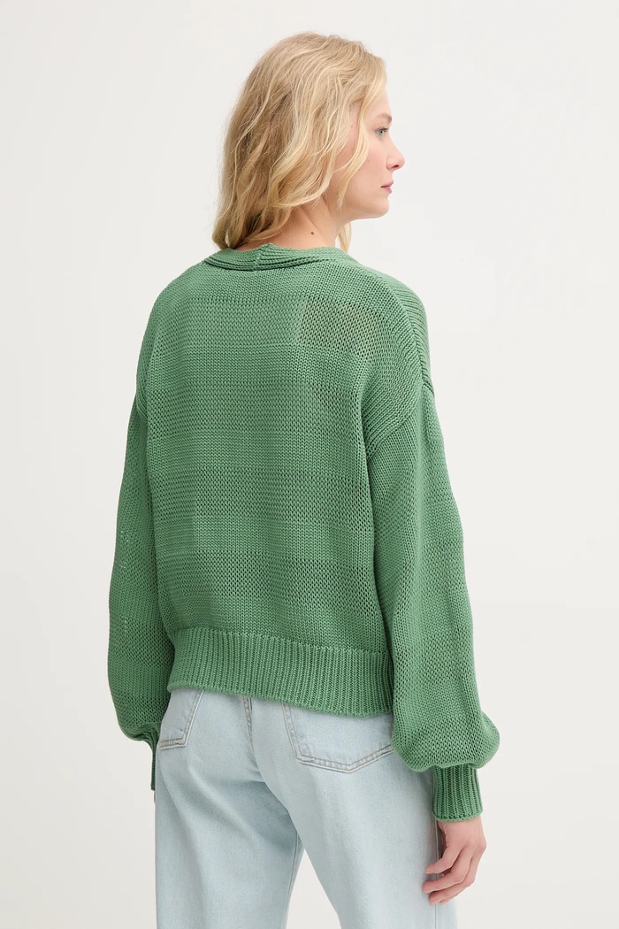 Oblečení Bavlněný kardigan United Colors of Benetton 1898D604S zelená