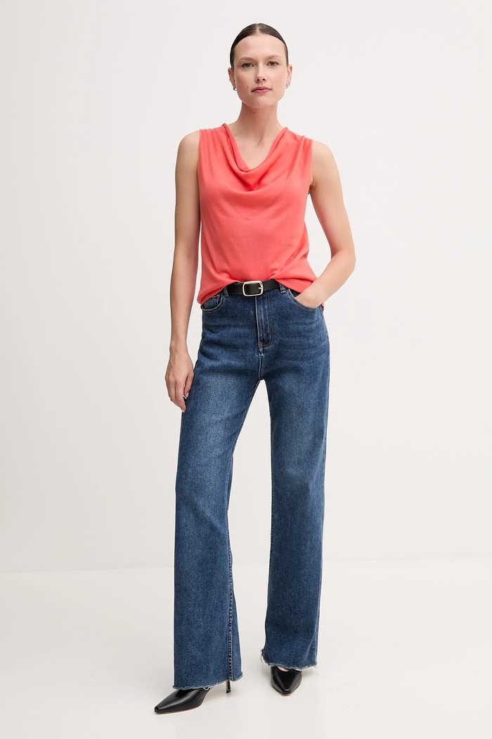 Top United Colors of Benetton 123VD10DD oranžová SS25