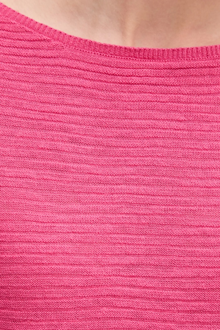 United Colors of Benetton sweter z domieszką lnu 115GD10CT różowy