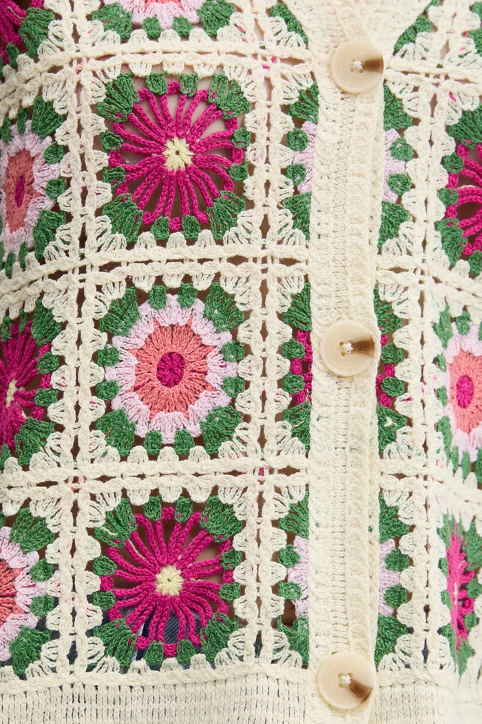 Πλεκτή ζακέτα Desigual JOHANNA 25SWJF36 μπεζ