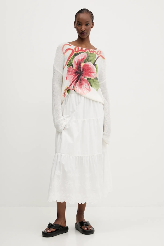 Desigual sweter RIBE 25SWJF16 beżowy SS25
