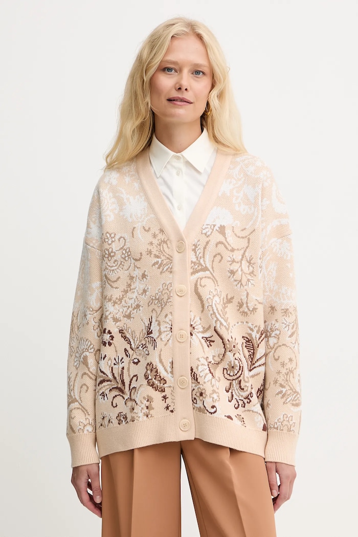 Guess cardigan MELINDA flori portocaliu W5GR31.Z2ZK2