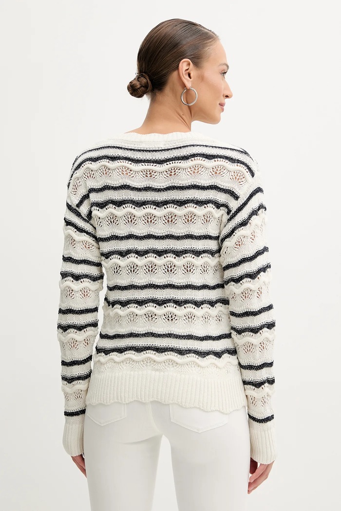Odzież Guess sweter z domieszką lnu VALERIE W5GR35.Z3NJ0 beżowy
