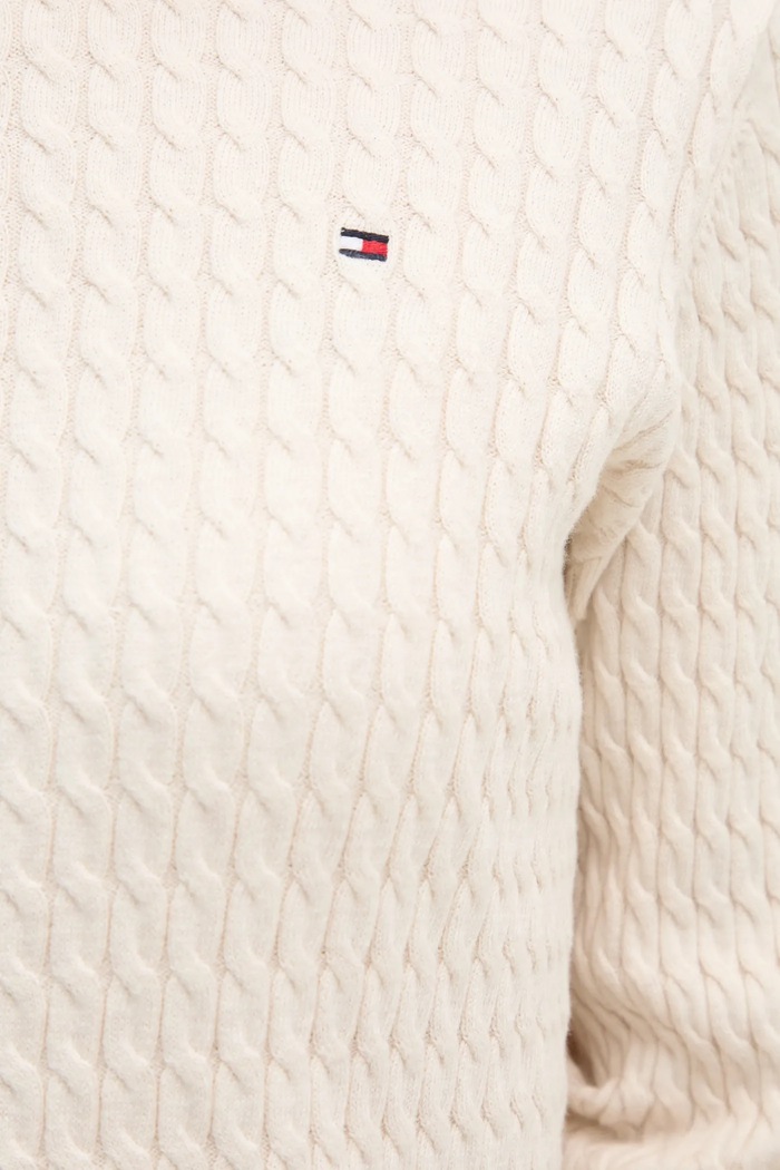 Tommy Hilfiger sweter bawełniany WW0WW44993 beżowy