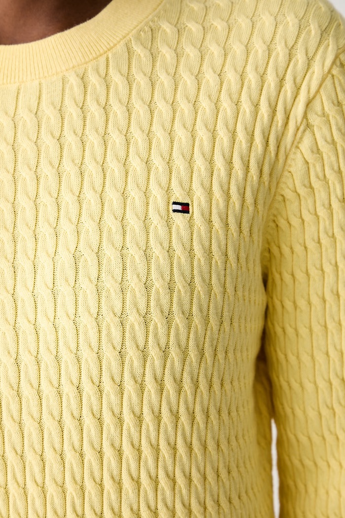 Tommy Hilfiger sweter damski bawełniany WW0WW44993 żółty