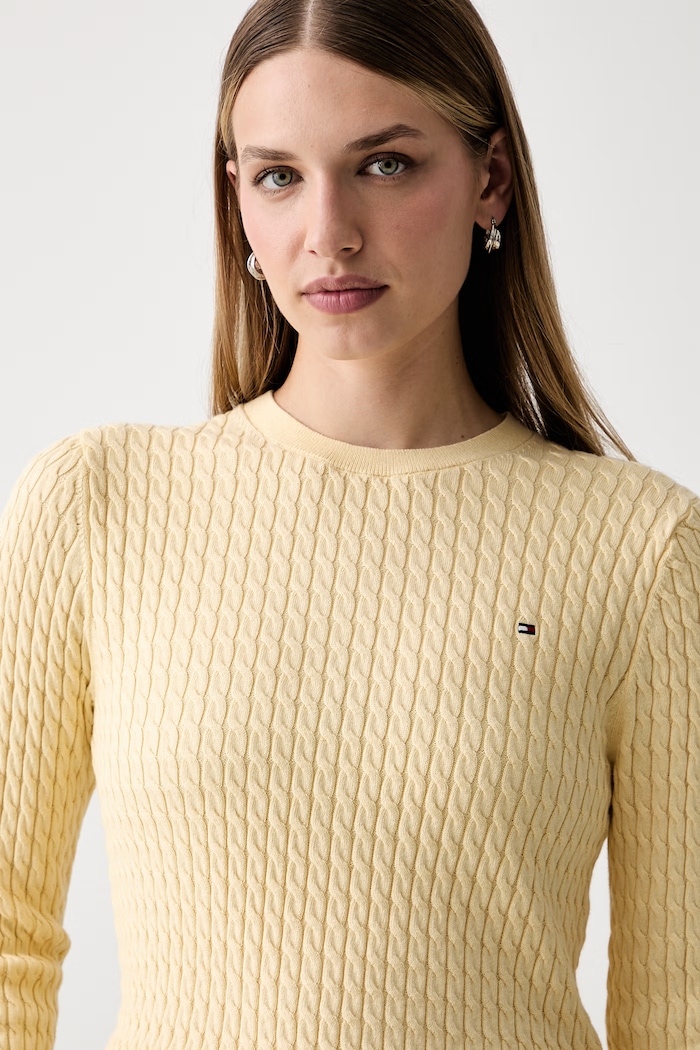 Tommy Hilfiger svetr dámský bavlněný žlutá WW0WW44993