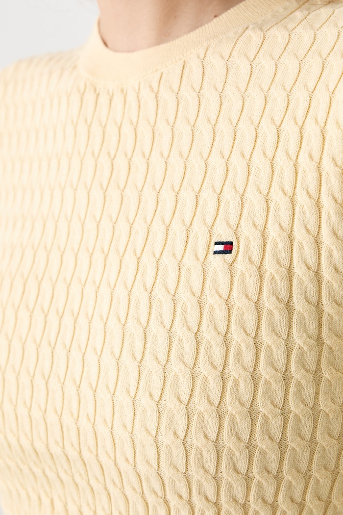Tommy Hilfiger svetr dámský bavlněný WW0WW44993 žlutá