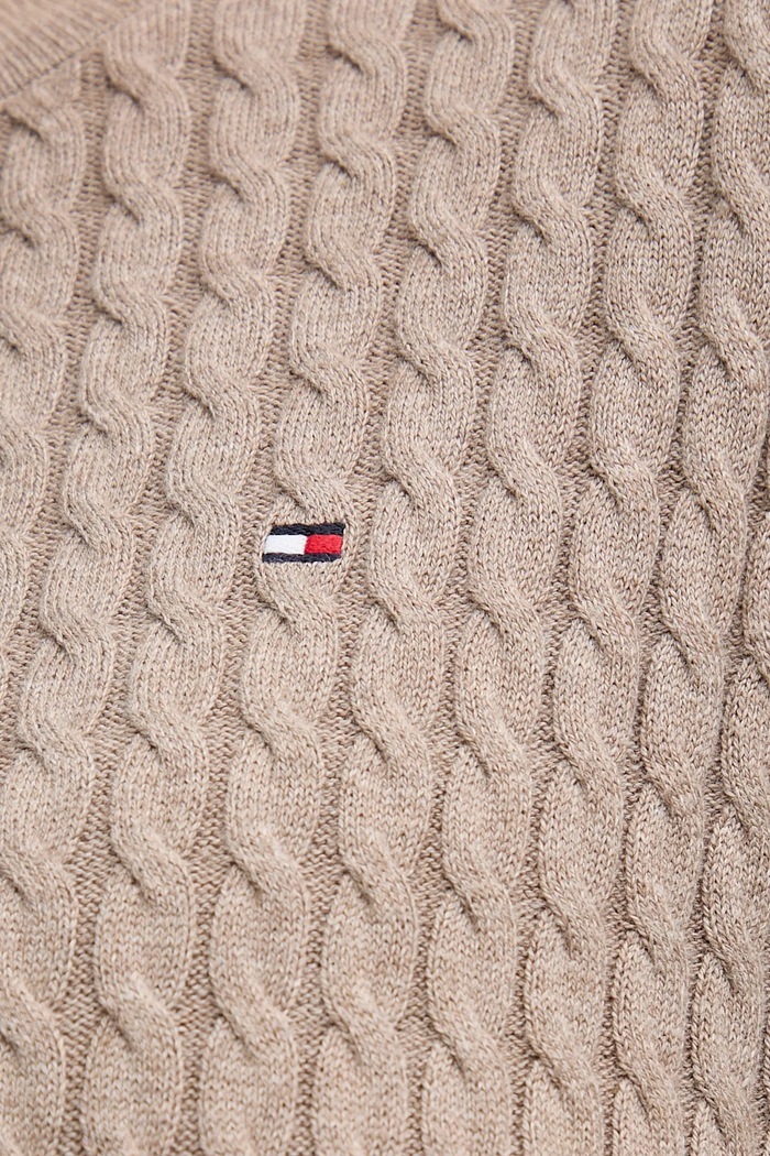 Tommy Hilfiger pamut pulóver WW0WW44993 bézs