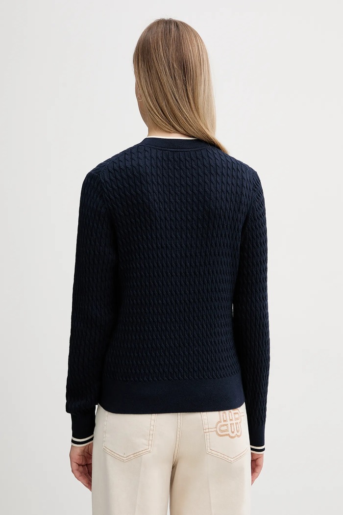 Îmbrăcăminte Tommy Hilfiger pulover de bumbac WW0WW44993 bleumarin