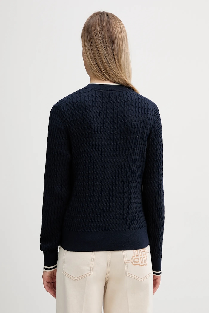 Îmbrăcăminte Tommy Hilfiger pulover de bumbac WW0WW44993 bleumarin