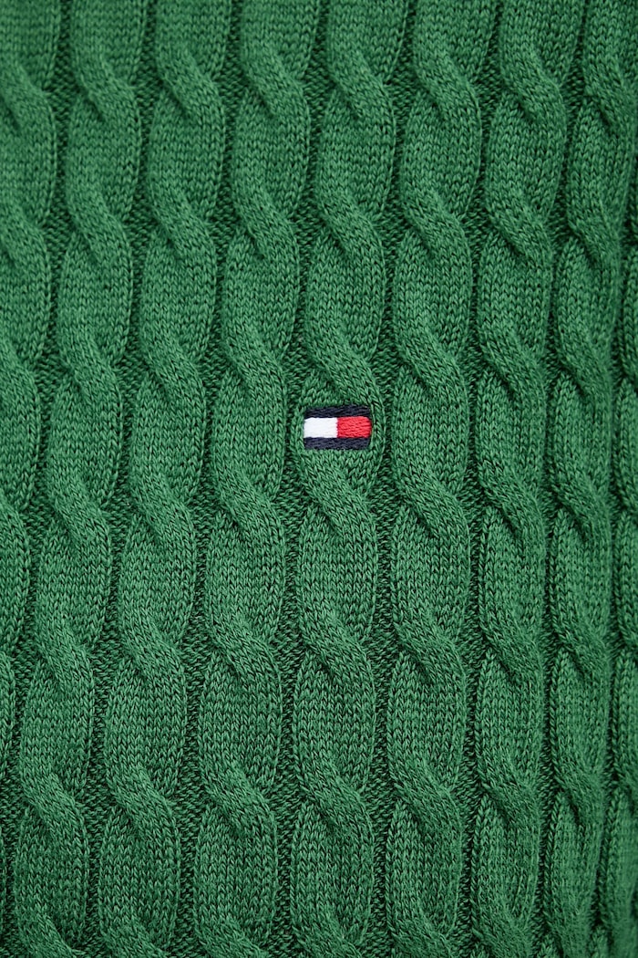 Tommy Hilfiger pulover de bumbac WW0WW44993 verde