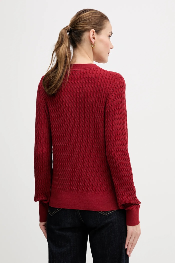 Îmbrăcăminte Tommy Hilfiger pulover de bumbac WW0WW44993 burgundia