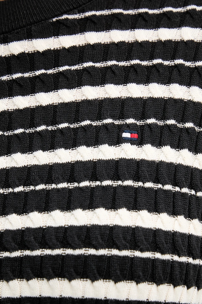 Βαμβακερό πουλόβερ Tommy Hilfiger WW0WW44993 μαύρο