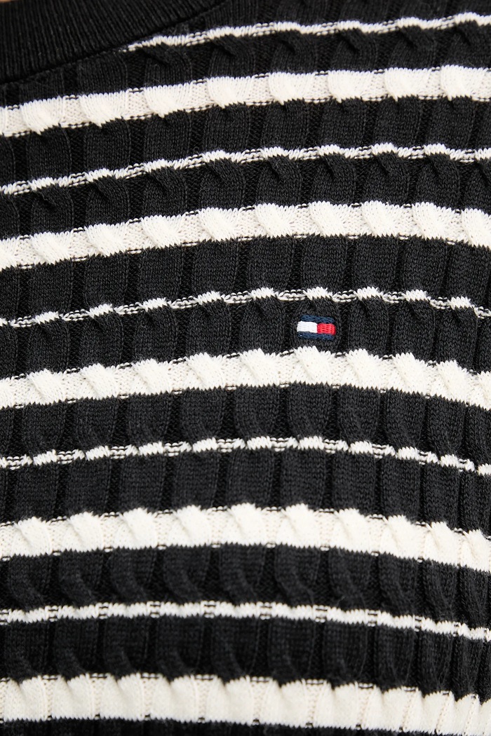 Βαμβακερό πουλόβερ Tommy Hilfiger WW0WW44993 μαύρο