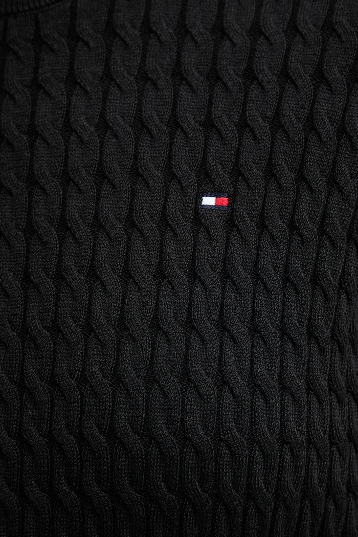 Tommy Hilfiger pulover pentru femei din bumbac WW0WW44993 negru