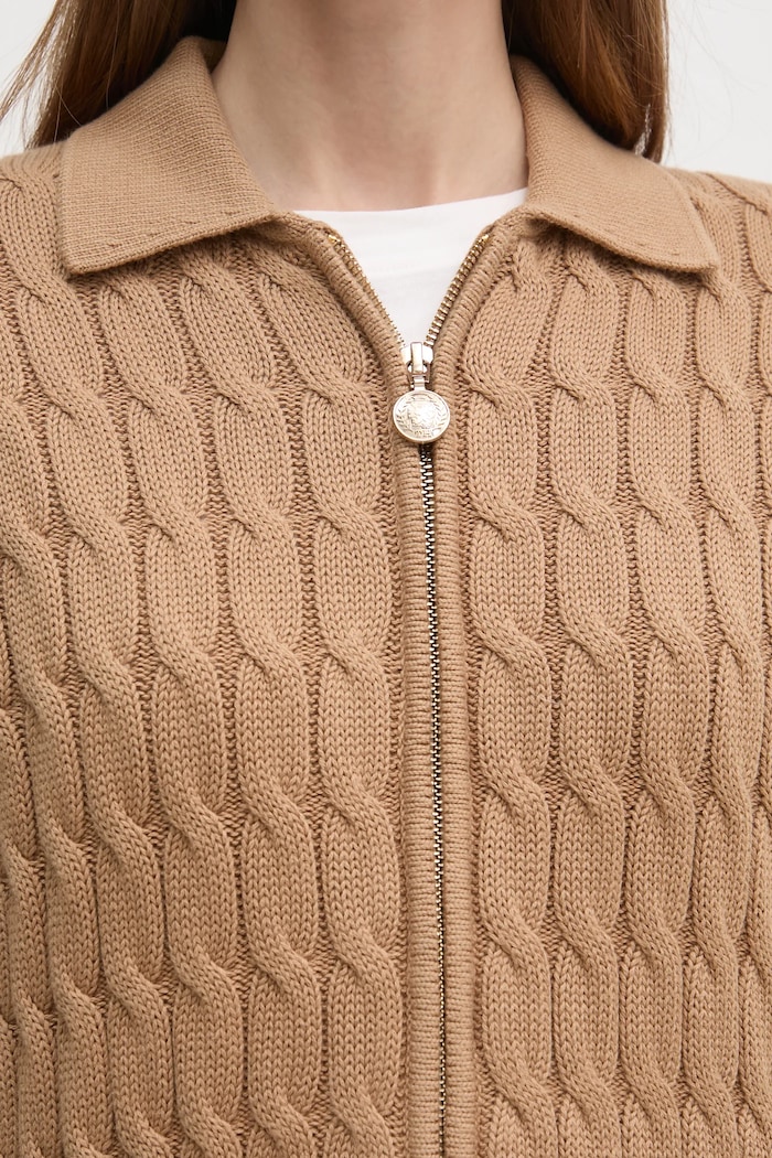 Kardigan Tommy Hilfiger WW0WW44501 hnědá