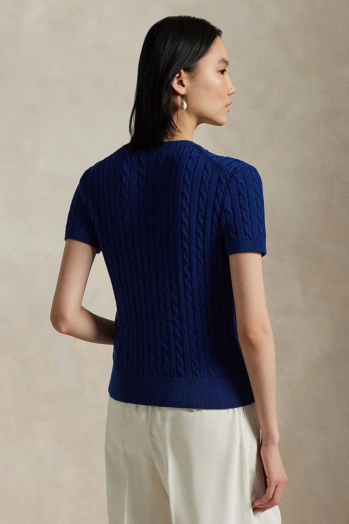 Bavlněný kardigan Polo Ralph Lauren 211965760 modrá SS25