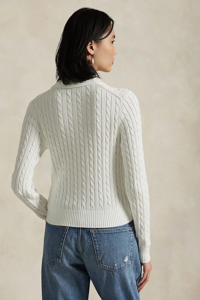 Kardigán Polo Ralph Lauren 211971881 biela SS26