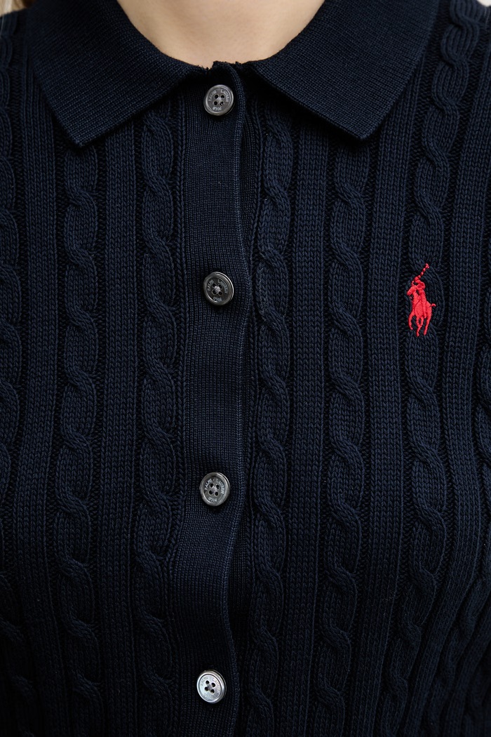 Πλεκτή ζακέτα Polo Ralph Lauren 211971881 σκούρο μπλε