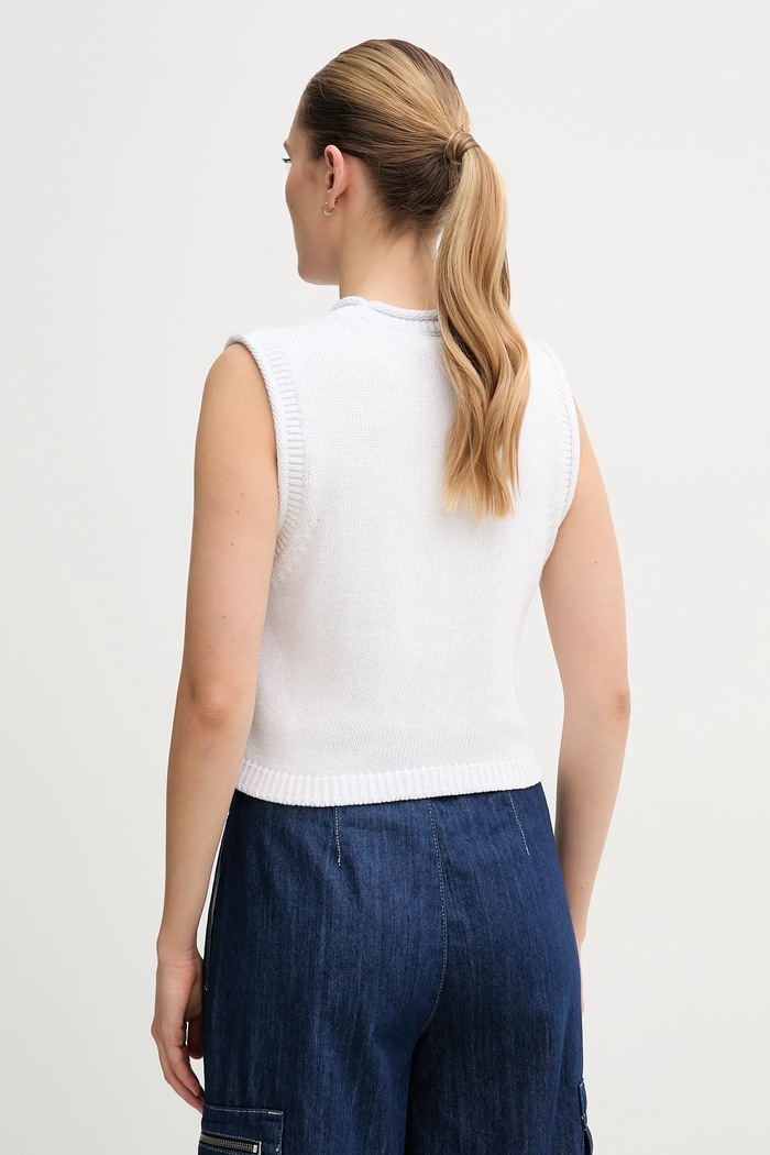 Ρούχα Γιλέκο Calvin Klein Jeans J20J225226 λευκό