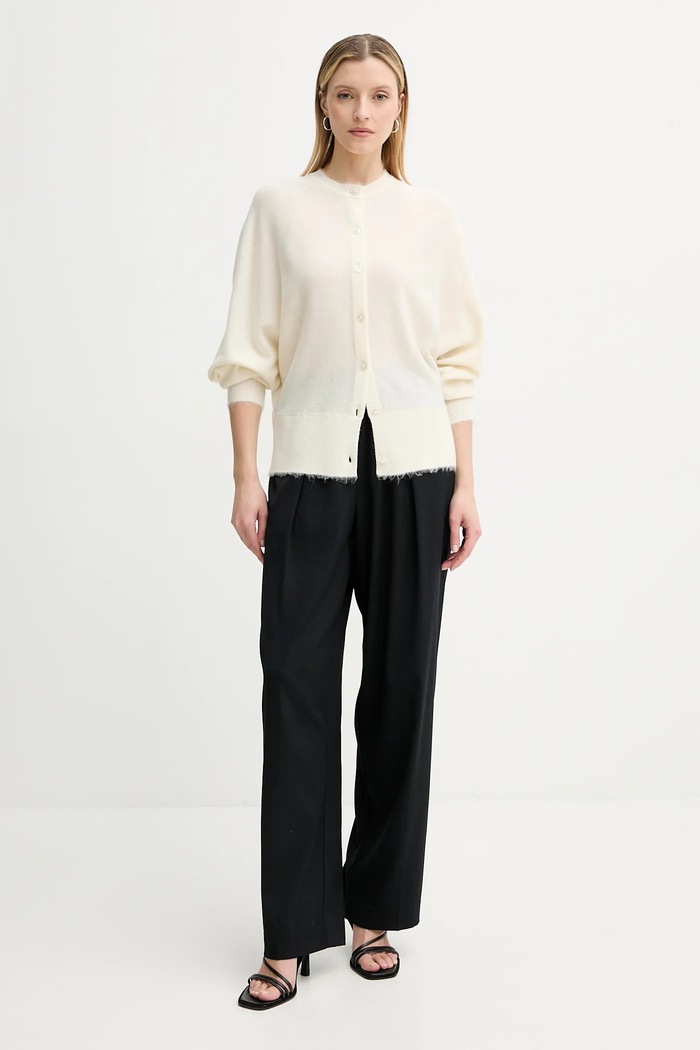 Μάλλινη ζακέτα By Malene Birger SAO 103337 μπεζ SS25
