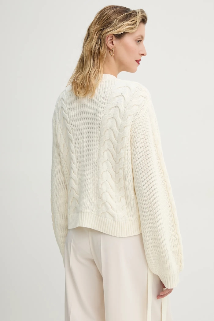 Odzież MUNTHE sweter z domieszką wełny FABRICKA 251160025176 beżowy