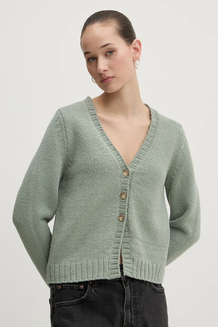 Πλεκτή ζακέτα Abercrombie & Fitch άλλο πράσινο KI150.5028.340