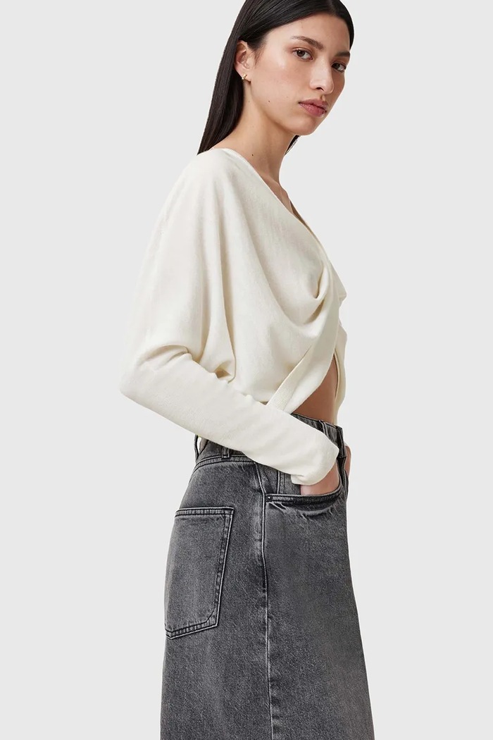 Odjeća Vuneni pulover AllSaints JULIEANA W035KB bijela