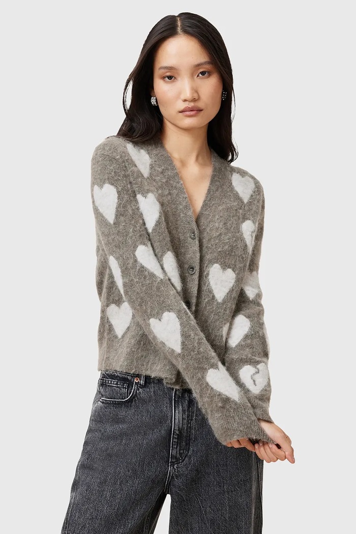 AllSaints Cardigan din lână AMORA gri W042KC