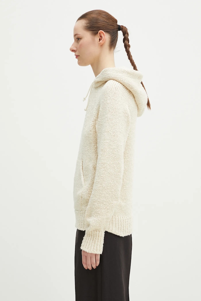 WMV maglione di seta Raglan Hoodie P.O. Knit Mawata 325105012002 beige SS25
