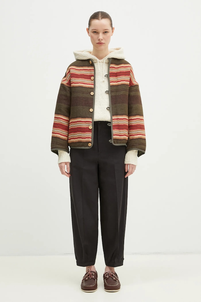 WMV maglione di seta Raglan Hoodie P.O. Knit Mawata 325105012002 beige