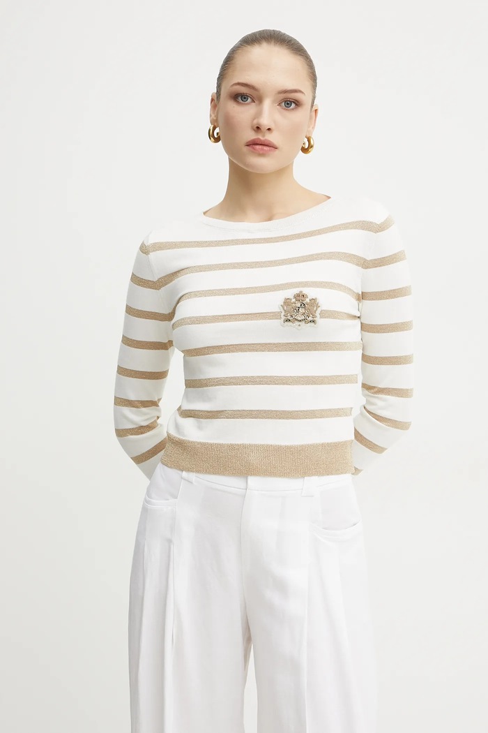 Pulover Ermanno Firenze Tanka bela 56TM029E80